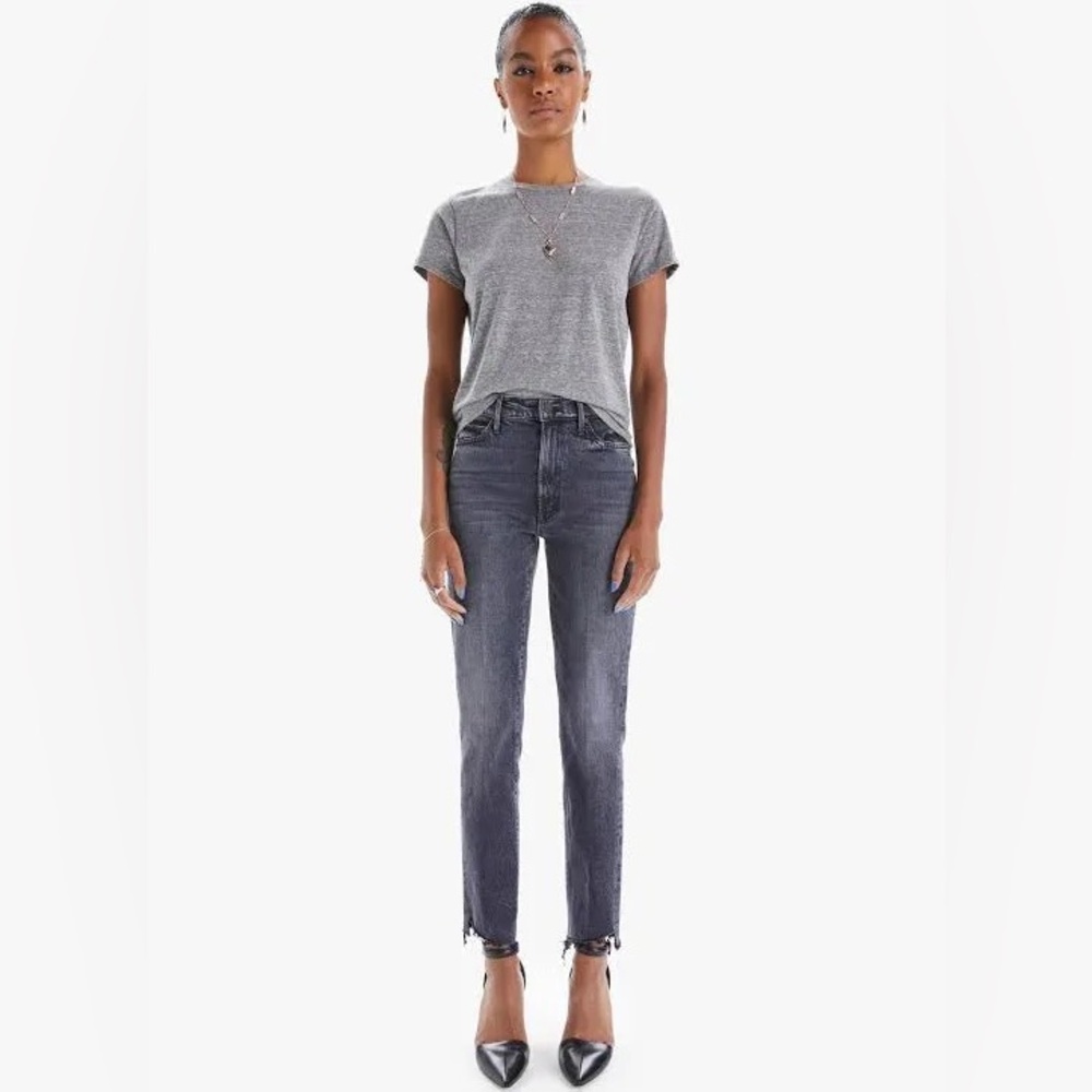 Mother Superior high waisted rascal ankle step fray